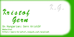 kristof gern business card